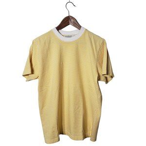 Vintage yellow and white t-shirt summer casual